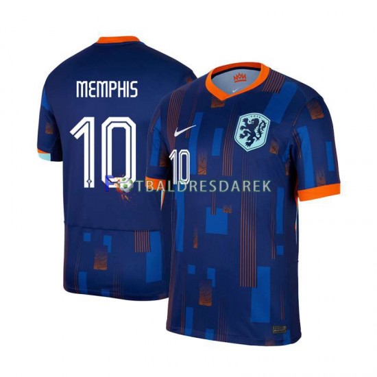 Nizozemsko Memphis Depay 10 Dres Venkovní Euro 2024 Krátký rukáv ,Muže