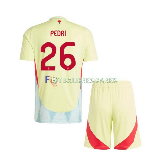 Španělsko Pedri 26 Dres Venkovní Euro 2024 Krátký rukáv ,Dětské