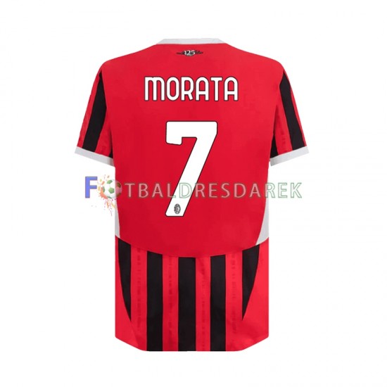 AC Milán Alvaro Morata 7 Dres Domácí 2024-2025 Krátký rukáv ,Muže