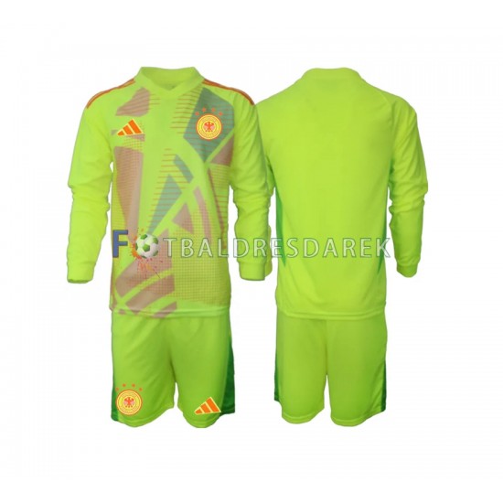 Německo Brankářské Dres Venkovní Euro 2024 Dlouhý rukáv ,Dětské
