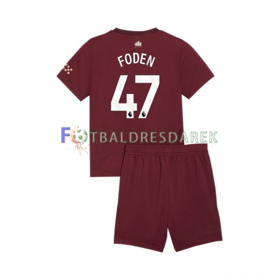 Manchester City Phil Foden 47 Dres Alternativní 2024-2025 Krátký rukáv ,Dětské
