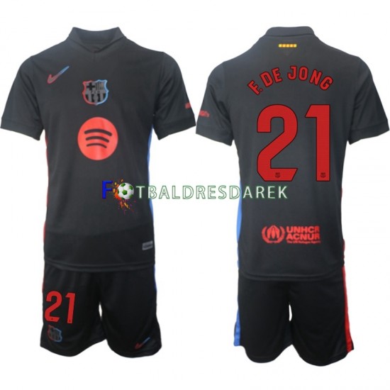 FC Barcelona F DE JONG 21 Dres Venkovní 2024-2025 Krátký rukáv ,Dětské