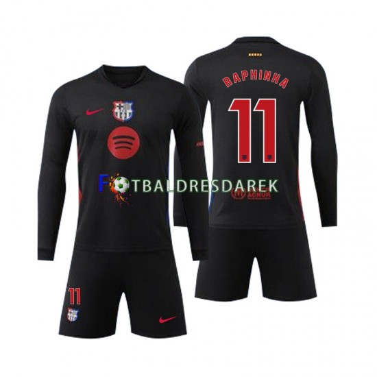 FC Barcelona Raphinha 11 Dres Venkovní 2024-2025 Dlouhý rukáv ,Dětské