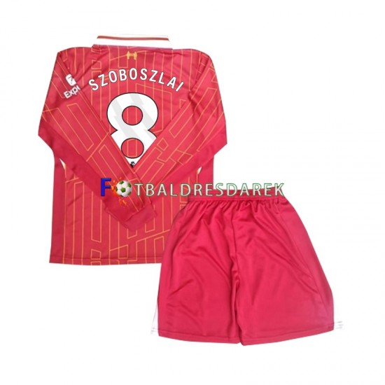 Liverpool Szoboszlai 8 Dres Domácí 2024-2025 Dlouhý rukáv ,Dětské
