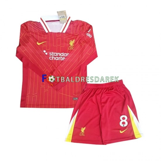 Liverpool Szoboszlai 8 Dres Domácí 2024-2025 Dlouhý rukáv ,Dětské