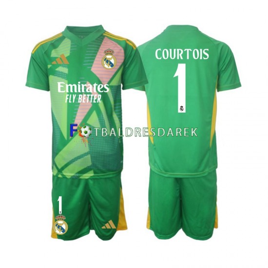 Real Madrid Brankářské Thibaut Courtois 1 Dres Alternativní 2024-2025 Krátký rukáv ,Dětské