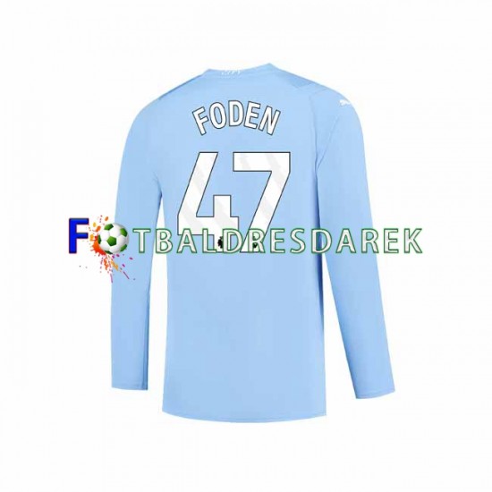 Manchester City Phil Foden 47 Dres Domácí 2023-2024 Dlouhý rukáv ,Muže