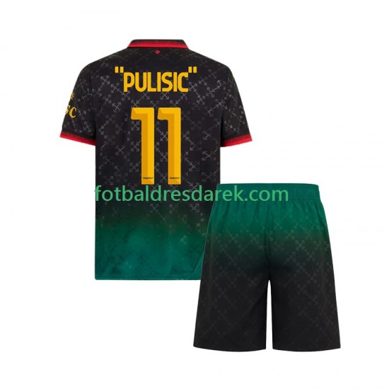 AC Milán Christian Pulisic 11 Dres Čtvrtý 2024-2025 Krátký rukáv ,Dětské