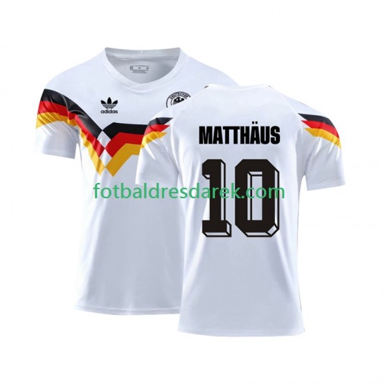 Německo Matthaus 10 1990 Dres Retro Domácí Krátký rukáv ,Muže