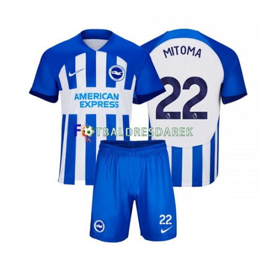 Brighton Hove Albion Mitoma 22 Dres Domácí 2023-2024 Krátký rukáv ,Dětské