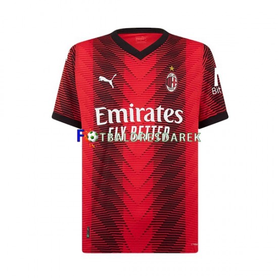 AC Milán Rafael Leao 10 Dres Domácí 2023-2024 Krátký rukáv ,Muže