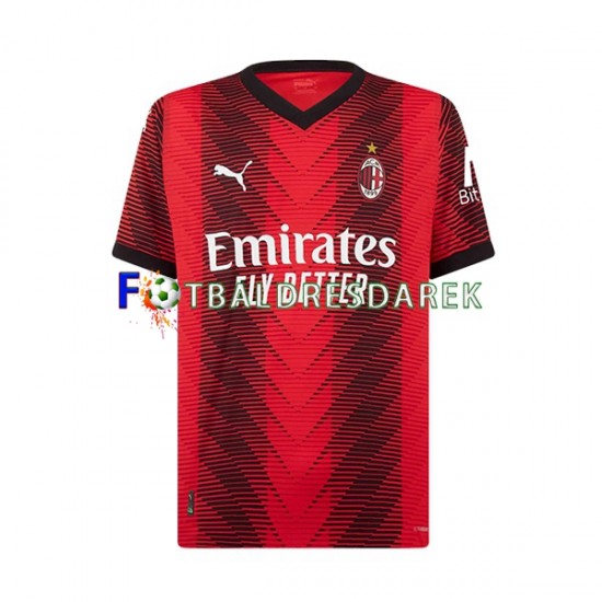 AC Milán Ibrahimovic 11 Dres Domácí 2023-2024 Krátký rukáv ,Dětské