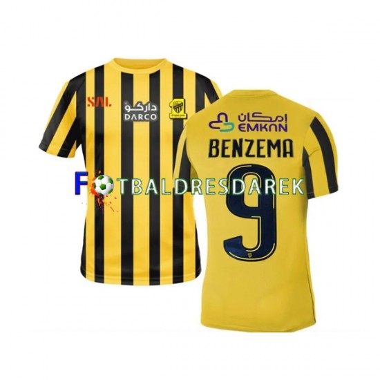 Al-Ittihad FC Benzema 9 Dres Domácí 2022-2023 Krátký rukáv ,Muže