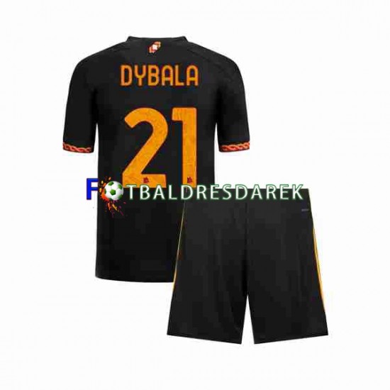 AS Řím Paulo Dybala 21 Dres Alternativní 2023-2024 Krátký rukáv ,Dětské