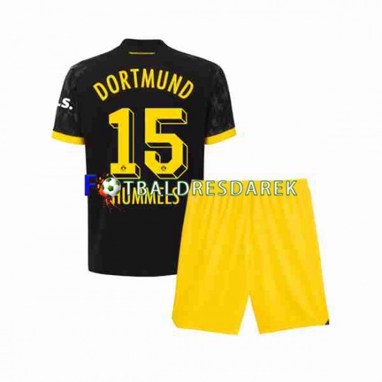 Borussia Dortmund Mats Hummels 15 Dres Venkovní 2023-2024 Krátký rukáv ,Dětské