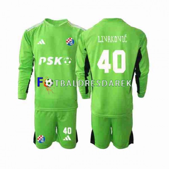 Dinamo Zagreb Brankářské Livakovic 40 Dres Domácí 2023-2024 Dlouhý rukáv ,Dětské