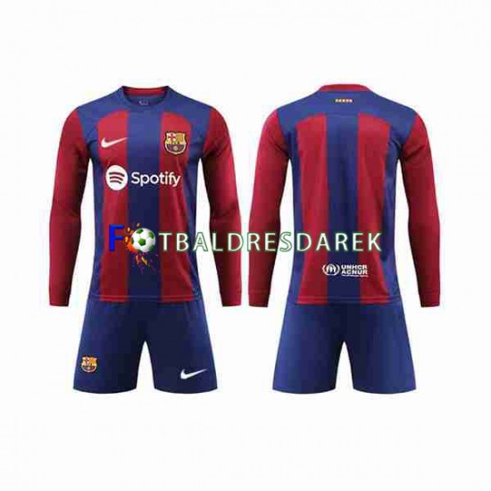 FC Barcelona Dres Domácí 2023-2024 Dlouhý rukáv ,Dětské