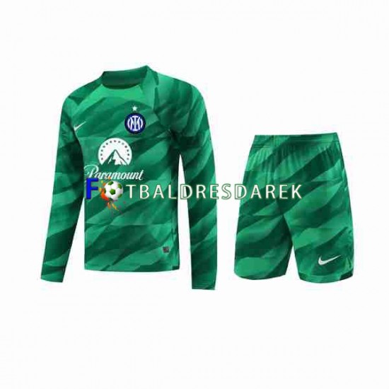 Inter Milán Brankářské Dres Venkovní 2023-2024 Dlouhý rukáv ,Dětské