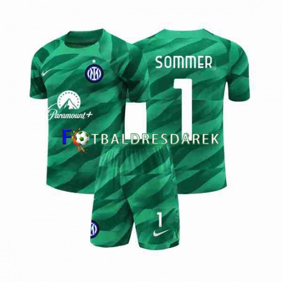 Inter Milán Brankářské Sommer 1 Dres Venkovní 2023-2024 Krátký rukáv ,Dětské