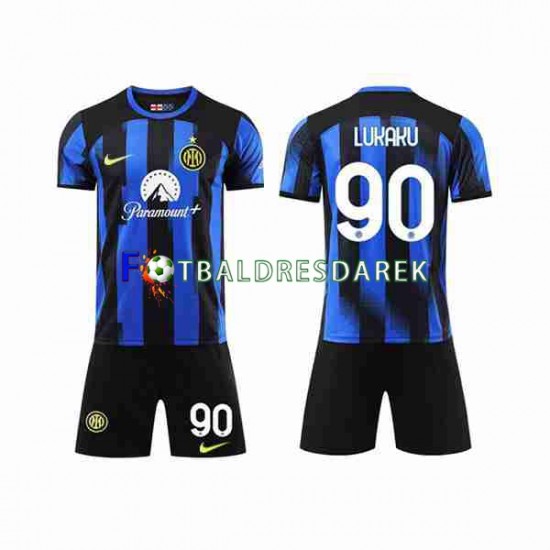 Inter Milán Lukaku 90 Dres Domácí 2023-2024 Krátký rukáv ,Dětské