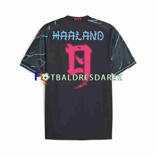 Manchester City Haaland 9 Japanese Tour Printing Dres Alternativní 2023-2024 Krátký rukáv ,Muže