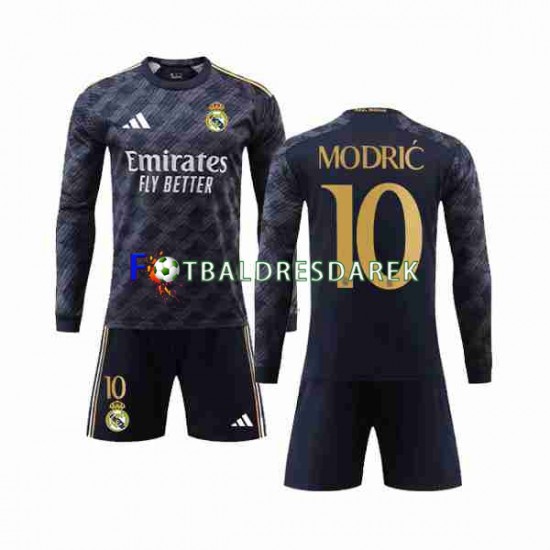 Real Madrid Modrić Luka 10 Dres Venkovní 2023-2024 Dlouhý rukáv ,Dětské