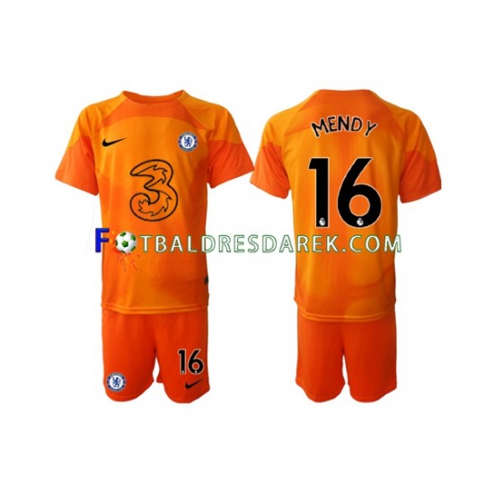 Chelsea Brankářské Edouard Mendy 16 Dres Domácí 2022-2023 Krátký rukáv ,Dětské