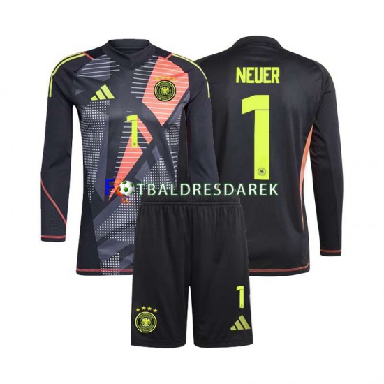 Německo Brankářské Manuel Neuer 1 Dres Domácí Euro 2024 Dlouhý rukáv ,Dětské