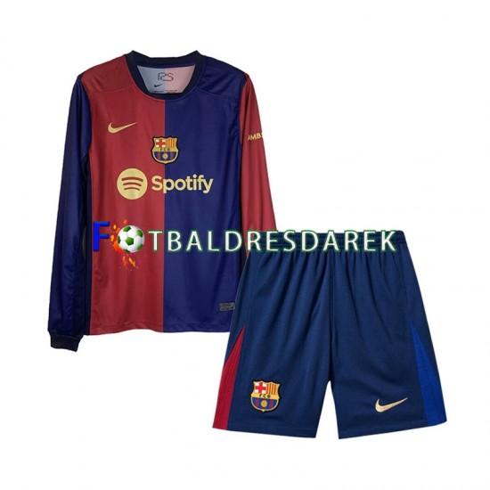FC Barcelona Dres Domácí 2024-2025 Dlouhý rukáv ,Dětské