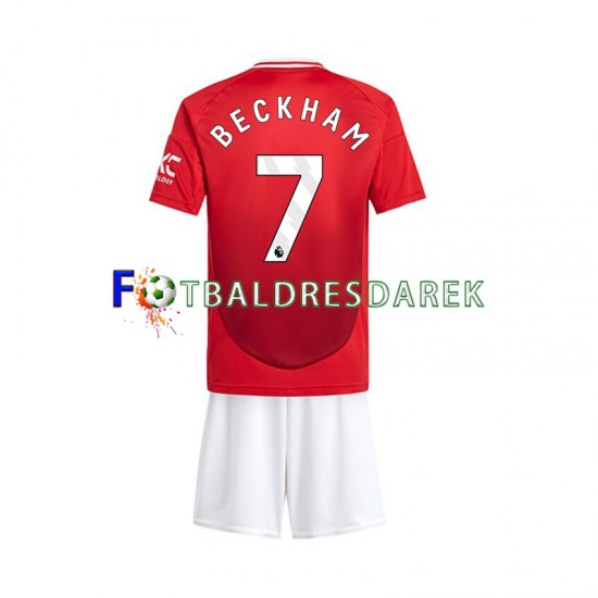 Manchester United Beckham 7 Dres Domácí 2024-2025 Krátký rukáv ,Dětské