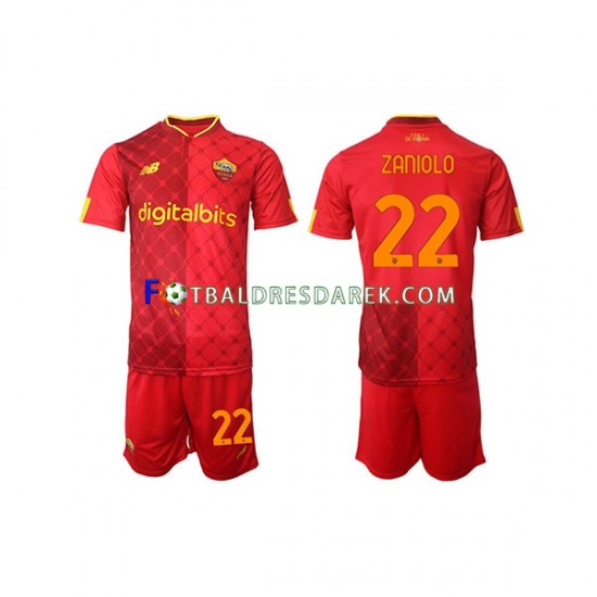 AS Řím Nicolo Zaniolo 22 Dres Domácí 2022-2023 Krátký rukáv ,Dětské