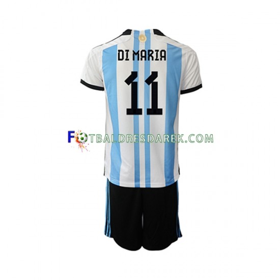 Argentina Di Maria 11 Dres Domácí MS ve fotbale 2022 Krátký rukáv ,Dětské