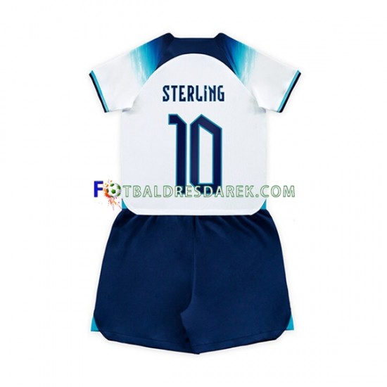 Anglie Sterling 10 Dres Domácí MS ve fotbale 2022 Krátký rukáv ,Dětské