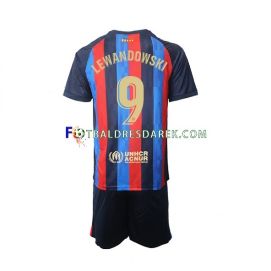 FC Barcelona Robert Lewandowski 9 Dres Domácí 2022-2023 Krátký rukáv ,Dětské