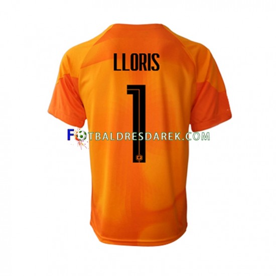 Francie Brankářské Hugo Lloris 1 Dres Venkovní MS ve fotbale 2022 Krátký rukáv ,Muže