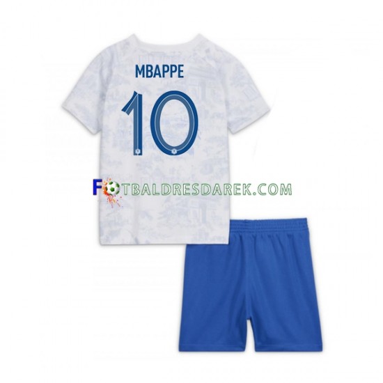 Francie Mbappé 10 Dres Venkovní MS ve fotbale 2022 Krátký rukáv ,Dětské