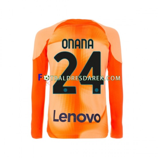 Inter Milán Brankářské Andre Onana 24 Dres Čtvrtý 2022-2023 Dlouhý rukáv ,Muže
