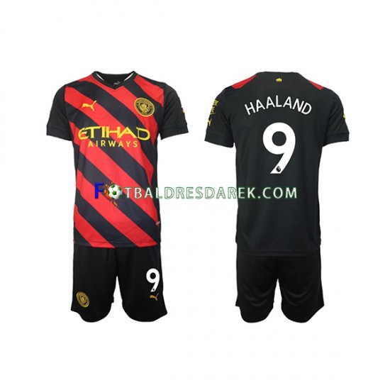 Manchester City Haaland 9 Dres Venkovní 2022-2023 Krátký rukáv ,Dětské