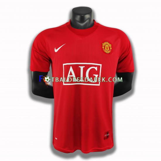 Manchester United Dres Retro Domácí 2007-2008 Krátký rukáv ,Muže