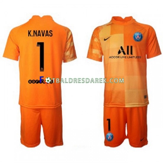 Paris Saint-Germain Brankářské Keylor Navas 1 Dres Domácí 2021-2022 Krátký rukáv ,Dětské