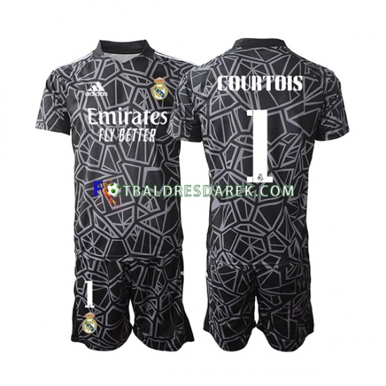 Real Madrid Brankářské Courtois 1 Dres Venkovní 2022-2023 Krátký rukáv ,Dětské